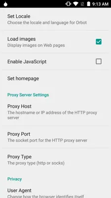 Orweb Private Web Browser android App screenshot 1