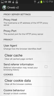 Orweb Private Web Browser android App screenshot 7